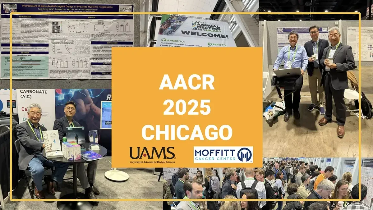 AIC research booth and posters at the AACR 2025 annual meeting in Chicago
